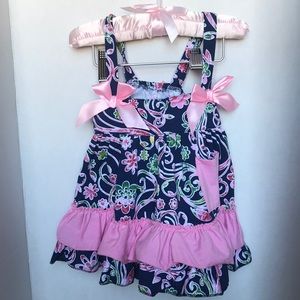 NWT Blue & Pink Floral Sundress & Matching Panties